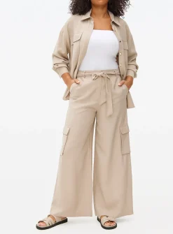 Taupe Co-ord Fluid Cargo Trousers 10S