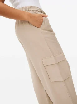 Taupe Co-ord Fluid Cargo Trousers 10S