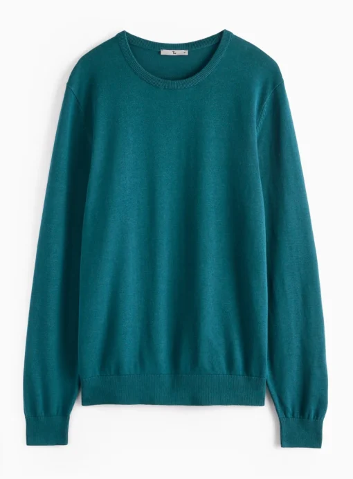 Teal Crew Neck Knitted Jumper L