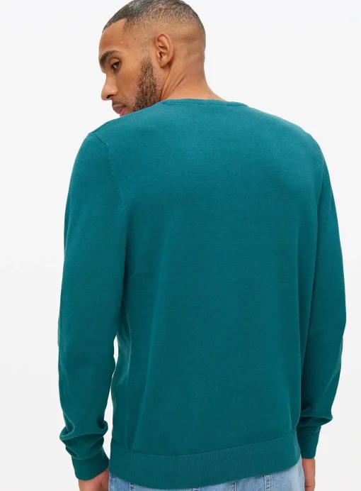 Teal Crew Neck Knitted Jumper L