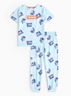 Thomas The Tank Engine Print Blue Pyjamas 1-2 years