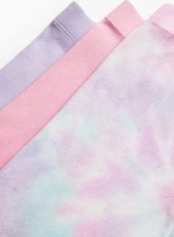 Tie Dye Ribbed Cycling Shorts 3 Pack 11 years
