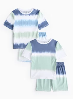 Tie Dye Short Sleeve Pyjama Set 2 Pack 1-2 years