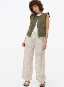 Tile Print Wide Leg Trousers 16