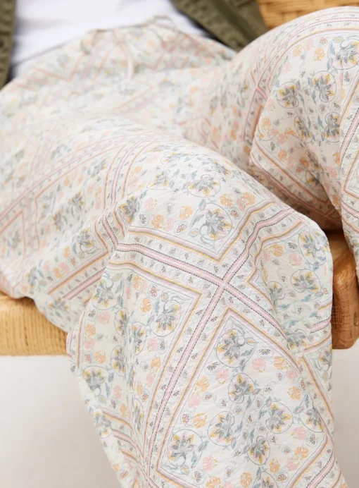 Tile Print Wide Leg Trousers 16