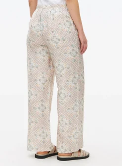 Tile Print Wide Leg Trousers 16