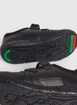ToeZone® Black Dinosaur Shoes 10 Infant