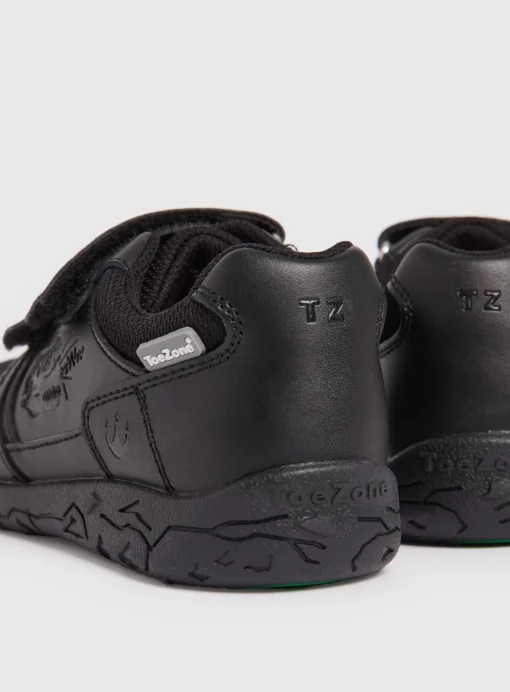 ToeZone® Black Dinosaur Shoes 10 Infant