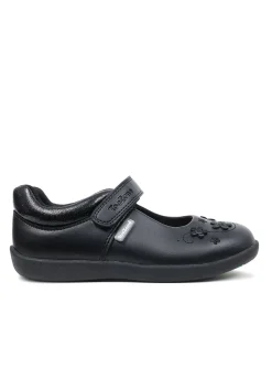 ToeZone® Black Floral Glitter Shoes 8 Infant