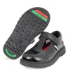 ToeZone Black Patent T Bar Heart Shoes 10 Infant