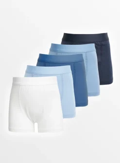 Tonal Blue Trunks 5 Pack 5-6 years