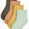 Tonal Ribbed Socks 4 Pack 1-6 months