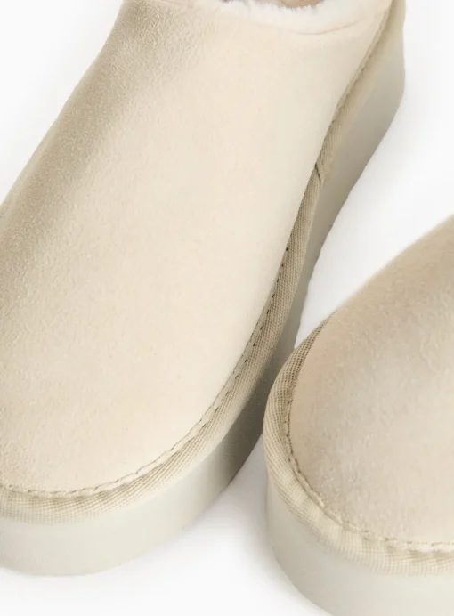 totes® Stone Suede Platform Mule Slippers M