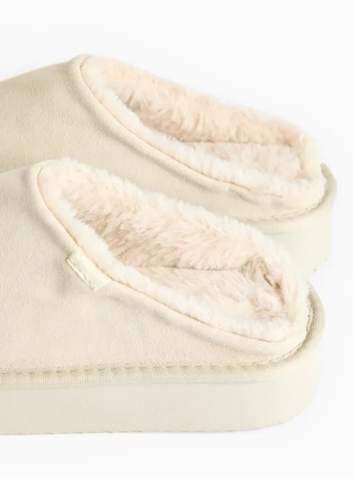 totes® Stone Suede Platform Mule Slippers M