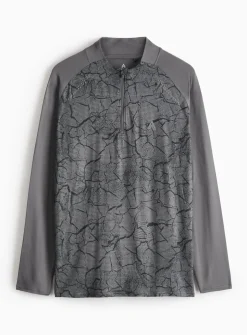 Tu Active Black Printed Long Sleeve Top M