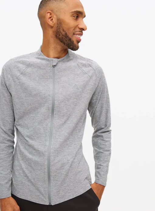 Tu Active Grey Zip-Through Top L