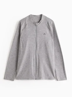 Tu Active Grey Zip-Through Top L