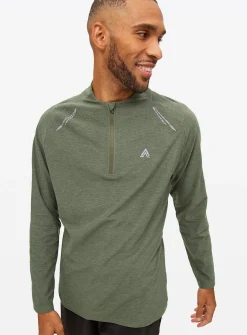Tu Active Khaki Half Zip Long Sleeve Top XXL