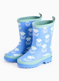 Tu X Scion Blue Floral Rubber Wellies 8 Infant