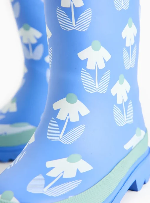 Tu X Scion Blue Floral Rubber Wellies 8 Infant