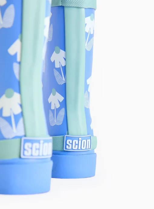 Tu X Scion Blue Floral Rubber Wellies 8 Infant