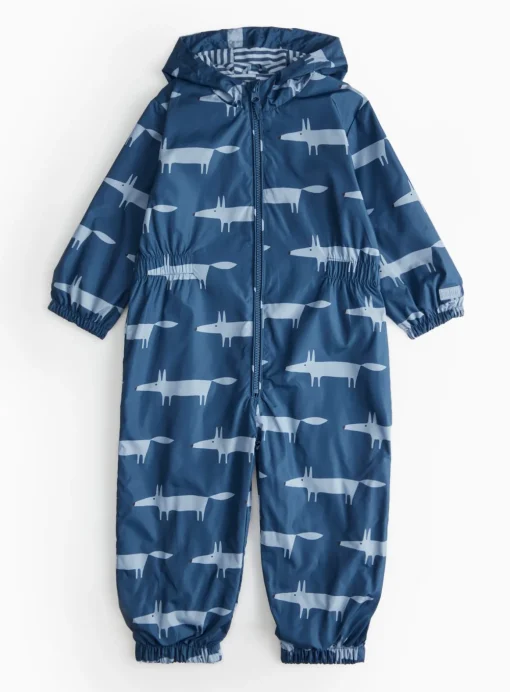 Tu X Scion Navy Fox Printed Puddlesuit 1-2 years
