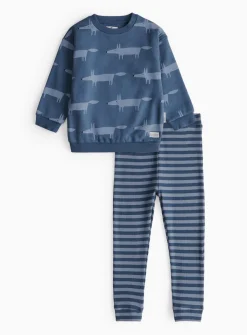 Tu X Scion Navy Mr Fox Sweatshirt & Leggings Set 1-2 years