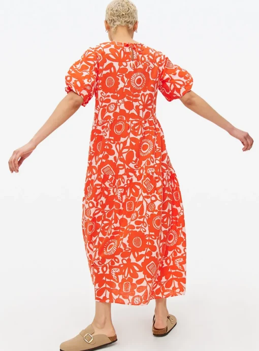Tu X Scion Red Kukkia Midaxi Smock Dress 24