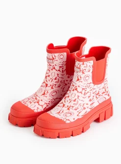Tu X Scion Red Kukkia Rubber Wellies 6