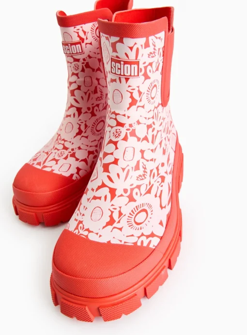 Tu X Scion Red Kukkia Rubber Wellies 6