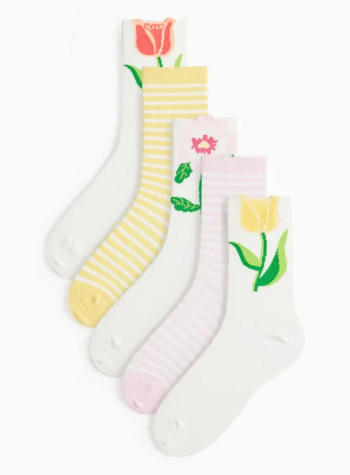 Tulip Ankle Socks 5 Pack 4-8