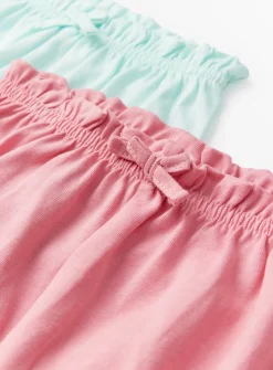 Turquoise & Pink Bloomer Shorts 2 Pack 9-12 months