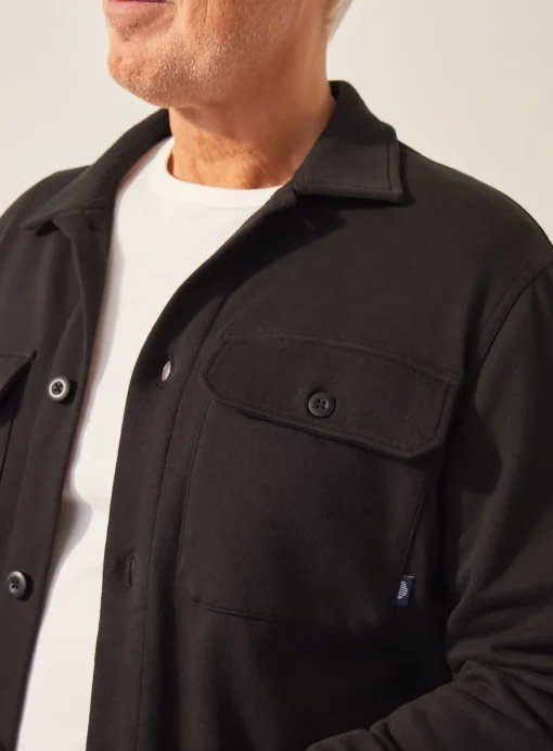 UNION WORKS Black Heavy Jersey Shacket S