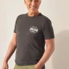 UNION WORKS Black Printed Salute T-Shirt XL