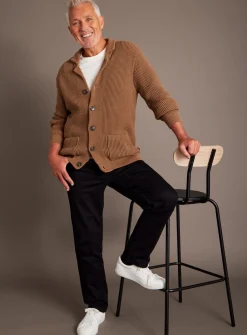 UNION WORKS Brown Revere Collar Cardigan XL