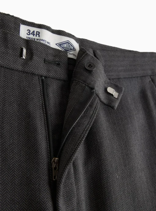 UNION WORKS Charcoal Tailored Trousers 44R
