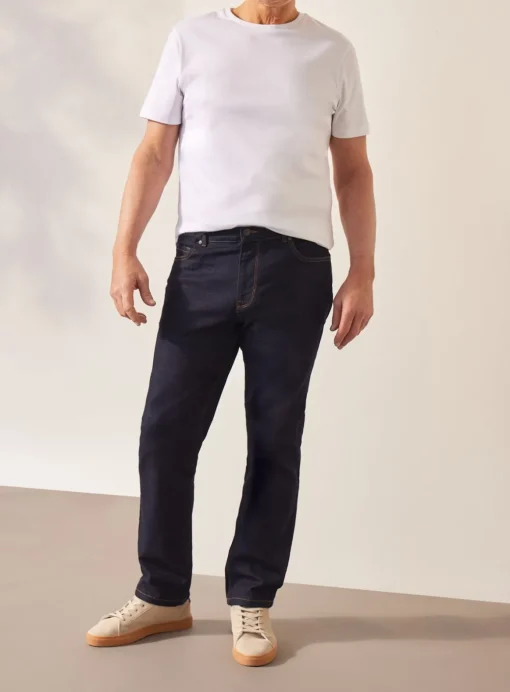 UNION WORKS Dark Wash Straight Leg Denim Jeans 32S