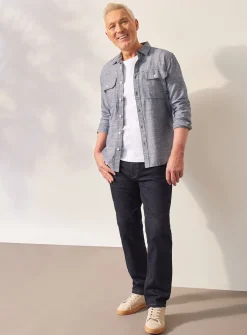 UNION WORKS Dark Wash Straight Leg Denim Jeans 32S