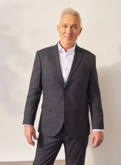UNION WORKS Grey Textured Single Breasted Blazer XXXL