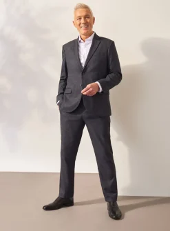 UNION WORKS Grey Textured Single Breasted Blazer XXXL