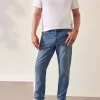 UNION WORKS Mid Wash Straight Leg Denim Jeans 30R