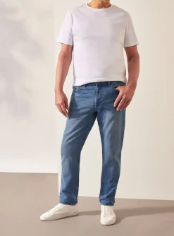 UNION WORKS Mid Wash Straight Leg Denim Jeans 30R