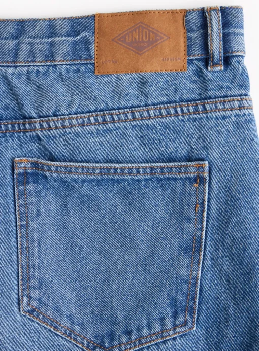 UNION WORKS Mid Wash Straight Leg Denim Jeans 30R