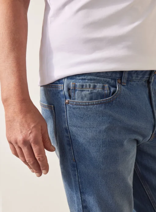 UNION WORKS Mid Wash Straight Leg Denim Jeans 30R