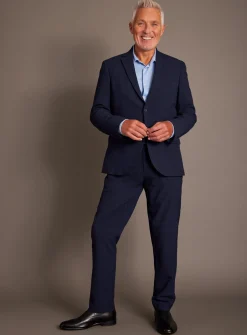 UNION WORKS Navy Textured Check Slim Fit Blazer XXXL