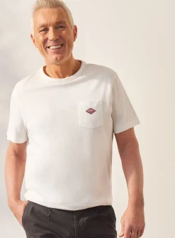 UNION WORKS White Logo Pocket T-Shirt XL