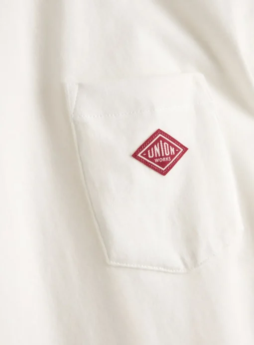 UNION WORKS White Logo Pocket T-Shirt XL