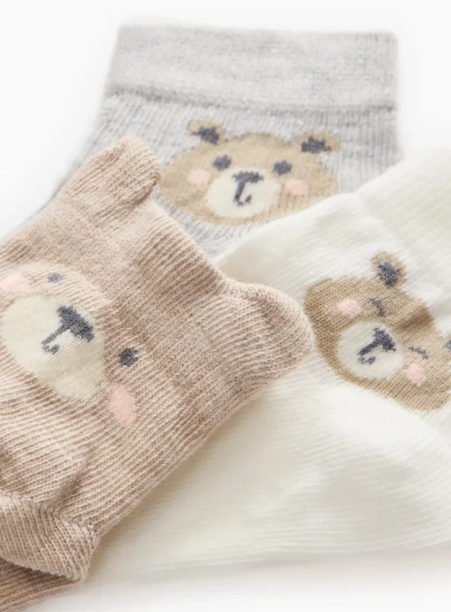 Unisex Bear Socks 5 Pack 12-24 months