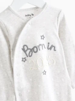 Unisex Born In 2025 Sleepsuit Up to 3 mths