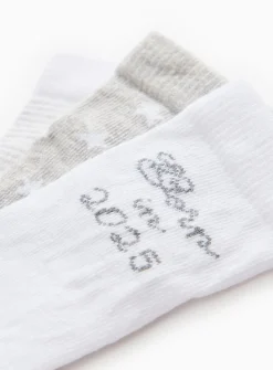 Unisex Born In 2025 Socks 3 Pack 1-6 months